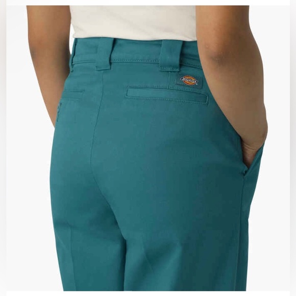 Dickies Women's Regular Fit Wide Leg teal green deep‎ lake Work Pants size 12R - Picture 6 of 7